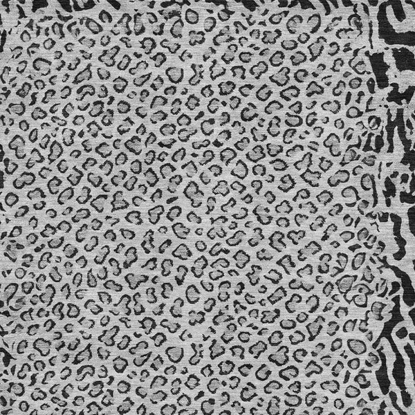 HomeRoots 10' X 14' Gray and Black Animal Print Area Rug - Washable, UV-Protected, Perfect for Busy Homes! 692046