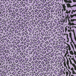 HomeRoots 5' X 8' Purple and Black Animal Print Area Rug - Washable, UV Protected, Stylish, and Durable Design 692054