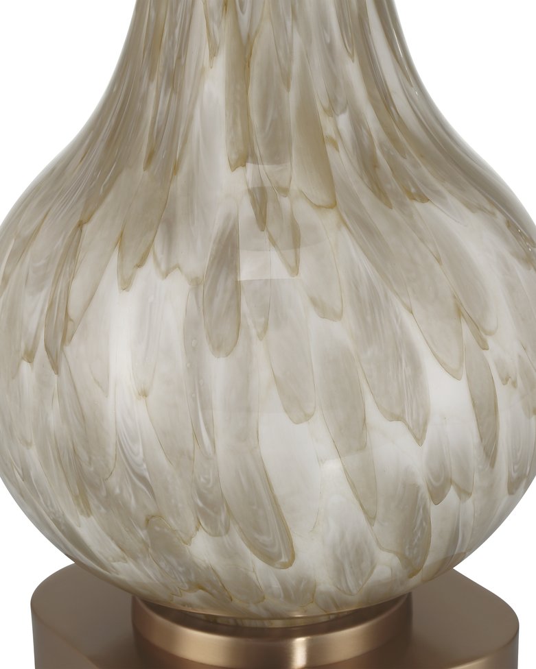 Currey & Company Bombon Table Lamp - Fused Glass Design With Antique Brass Base & Crystal Finial For Elegant Decor Brown Glass ,Metal 6000-1025-currey-company