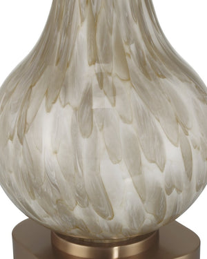 Currey & Company Bombon Table Lamp - Fused Glass Design With Antique Brass Base & Crystal Finial For Elegant Decor Brown Glass ,Metal 6000-1025-currey-company