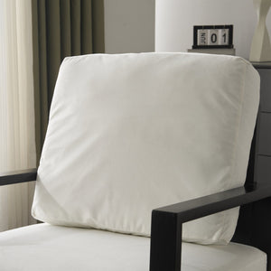 English Elm Christopher Knight Home® - Upholstered Velvet Armchair with Gold Metal Legs, White Luxury Lounge Chair for Living Spaces N817P237961W