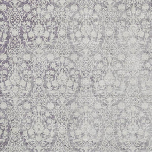 HomeRoots 8' Plum And Ivory Damask Area Rug - Washable, UV-Protected, Durable & Stylish for Busy Homes 692104