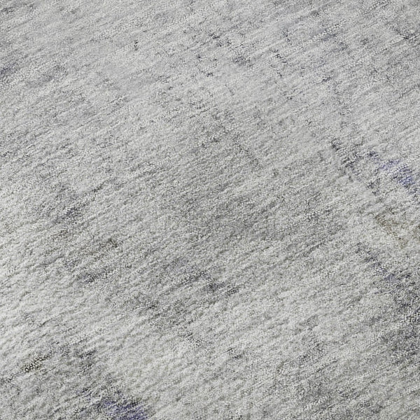 HomeRoots 8' Round Abstract Rug in Brown, Gray & Purple – Washable, UV Protected, Stain-Resistant, Non-Slip Design 692115