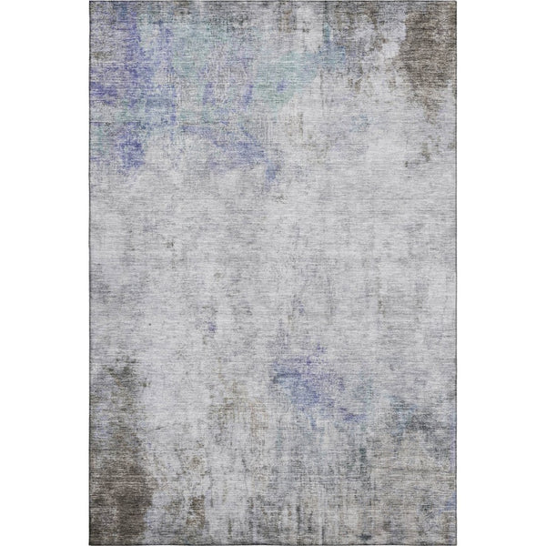 HomeRoots 9' X 12' Washable Area Rug in Brown, Gray & Purple - Modern Abstract, UV Protected, Pet-Friendly Design 692117
