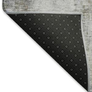 HomeRoots 9' X 12' Washable Area Rug in Brown, Gray & Purple - Modern Abstract, UV Protected, Pet-Friendly Design 692117