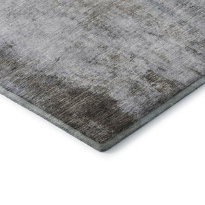 HomeRoots 9' X 12' Washable Area Rug in Brown, Gray & Purple - Modern Abstract, UV Protected, Pet-Friendly Design 692117