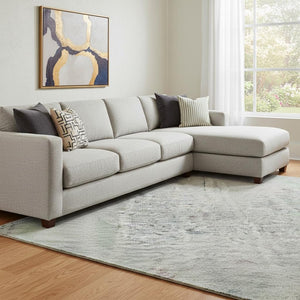 HomeRoots 8' Washable Blue Green Gray Abstract Area Rug with UV Protection for Durable and Stylish Living Spaces 692134