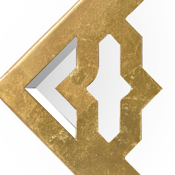 Chelsea House Agadir Antique Gold Medallion Sconce With Beveled Mirror Back, Iron Wall Light For Entryway Decor 69214