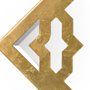 Chelsea House Agadir Antique Gold Medallion Sconce With Beveled Mirror Back, Iron Wall Light For Entryway Decor 69214