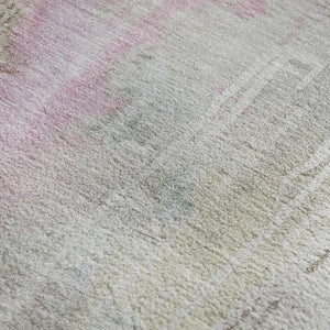 HomeRoots 8' Abstract Taupe, Teal & Purple Area Rug - Washable, UV-Protected, Stain-Resistant for High Traffic! 692152