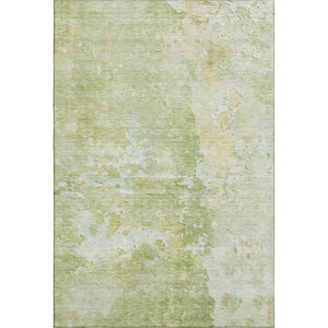 HomeRoots 8' Artichoke Green & Gold Abstract Washable Area Rug - UV Protected, Durable, Non-Slip Design! 692158