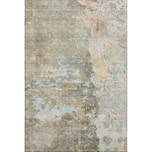 HomeRoots 9' Abstract Brown Beige and Blue Washable Area Rug with UV Protection – Perfect for Active Homes! 692165