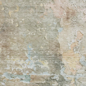 HomeRoots 9' Abstract Brown Beige and Blue Washable Area Rug with UV Protection – Perfect for Active Homes! 692165