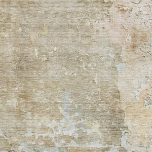 HomeRoots 10' Khaki Gray & Gold Abstract Area Rug - Washable, UV-Protected, Stain Resistant for Modern Homes 692202
