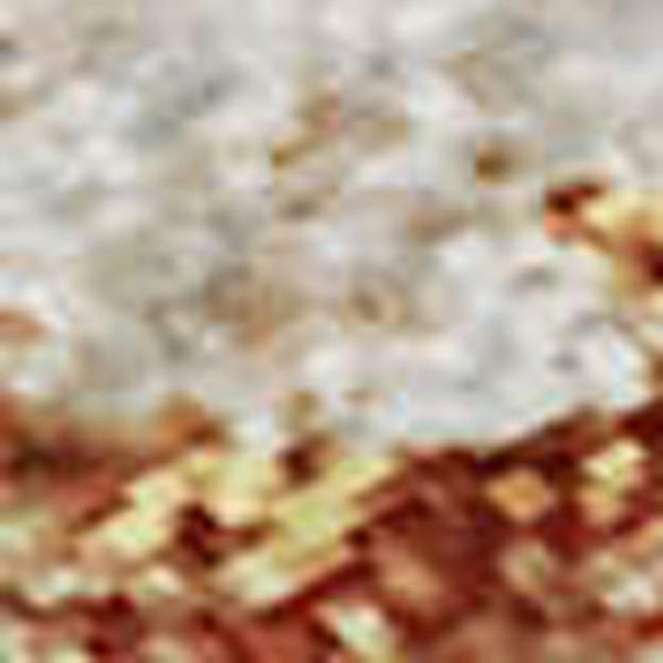 HomeRoots 8' Salmon Abstract Area Rug with Gold & Ivory - Washable, UV-Protected, Stain-Resistant Design 692206
