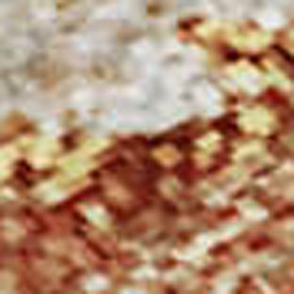 HomeRoots 9' X 12' Stylish Salmon Ivory & Gold Abstract Washable Area Rug with UV Protection for Durability 692207