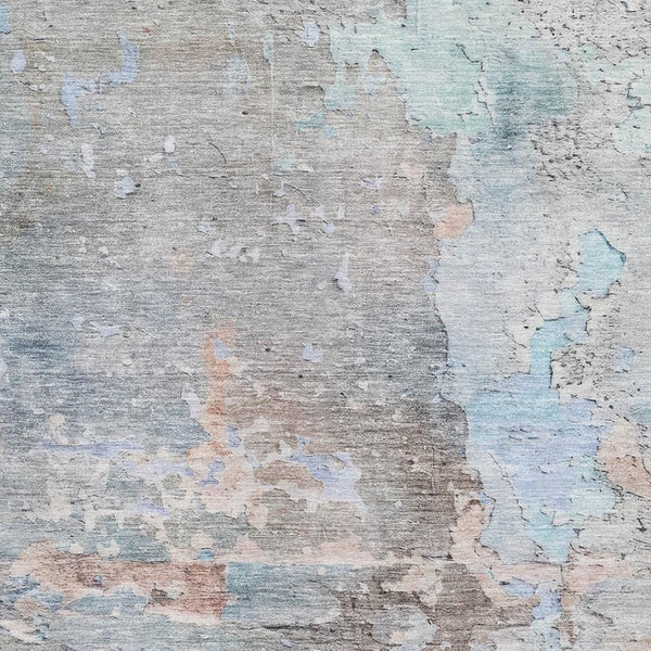 HomeRoots 10' X 14' Taupe Blue and Gray Abstract Washable Area Rug with UV Protection for Family Spaces 692214