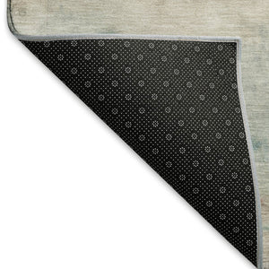 HomeRoots 5' X 8' Abstract Area Rug in Taupe, Blush & Teal - Washable, UV-Protected & Non-Slip for All Rooms! 692216
