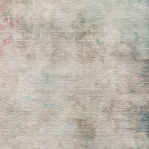 HomeRoots 8' Stylish Taupe Blush Teal Abstract Washable Area Rug - UV Resistant, Non-Slip, Easy Care Design! 692218