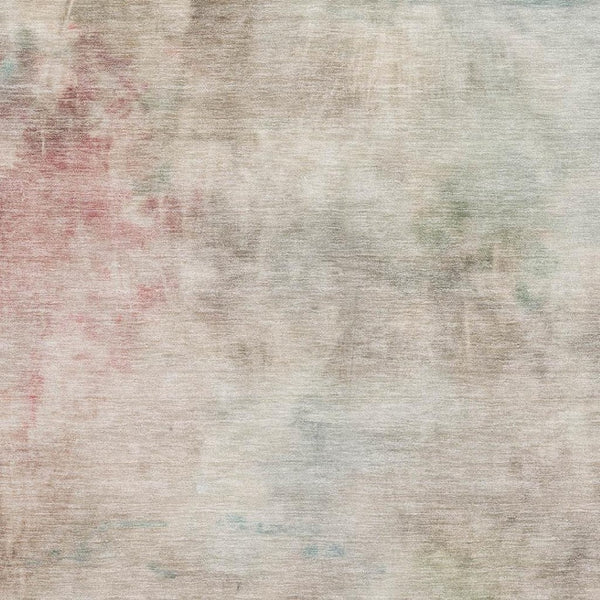 HomeRoots 9' X 12' Taupe Blush Teal Abstract Washable Area Rug – Durable, UV-Protected, Family-Friendly Design 692219