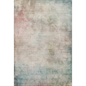 HomeRoots 10' X 14' Contemporary Abstract Area Rug in Taupe, Blush & Teal - Washable, UV Protected & Non-Slip! 692220