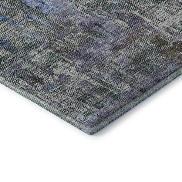 HomeRoots 5' X 8' Fern Green, Blue & Beige Abstract Area Rug - Washable, Stain-Resistant, UV Protected Design 692258