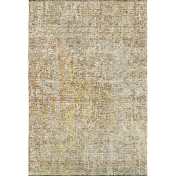HomeRoots 10' Modern Fern Green, Blue & Beige Abstract Area Rug - Washable, UV-Protected & Stain Resistant 692268