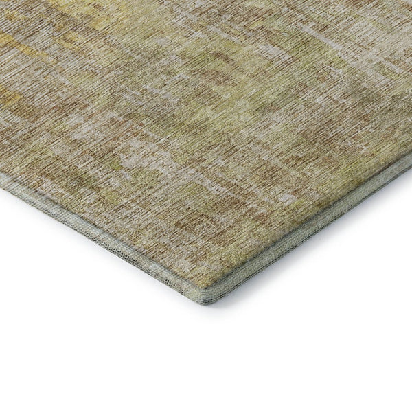 HomeRoots 10' Modern Fern Green, Blue & Beige Abstract Area Rug - Washable, UV-Protected & Stain Resistant 692268