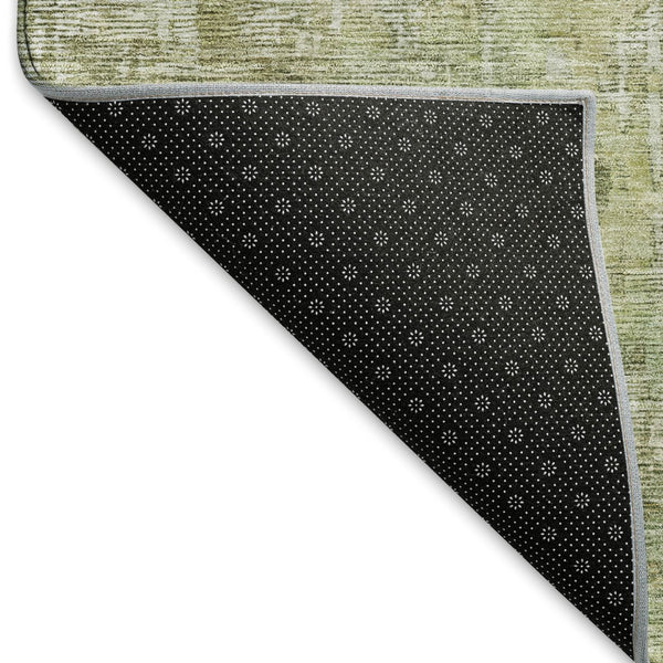 HomeRoots 10' X 14' Modern Sage Gold Beige Abstract Area Rug – Washable, UV-Protected & Stain-Resistant Design 692280