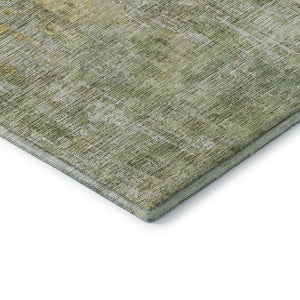 HomeRoots 10' X 14' Modern Sage Gold Beige Abstract Area Rug – Washable, UV-Protected & Stain-Resistant Design 692280