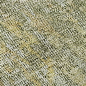 HomeRoots 10' X 14' Modern Sage Gold Beige Abstract Area Rug – Washable, UV-Protected & Stain-Resistant Design 692280
