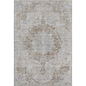 HomeRoots 5' X 8' Chocolate and Beige Oriental Area Rug – Washable, Stain-Resistant, UV Protected Elegance 692294