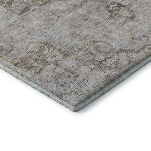 HomeRoots 5' X 8' Chocolate and Beige Oriental Area Rug – Washable, Stain-Resistant, UV Protected Elegance 692294