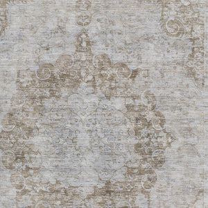 HomeRoots 5' X 8' Chocolate and Beige Oriental Area Rug – Washable, Stain-Resistant, UV Protected Elegance 692294