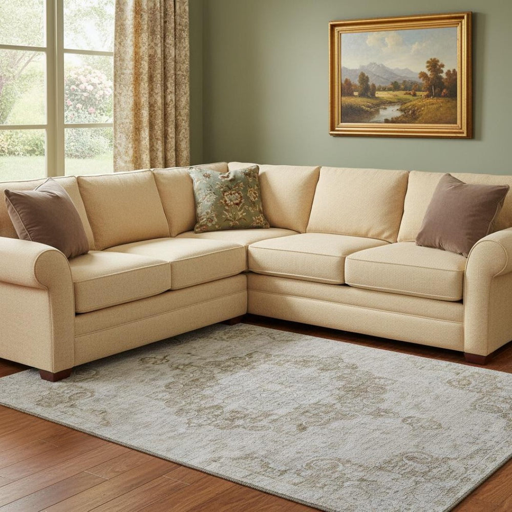 HomeRoots 8' Chocolate and Beige Oriental Area Rug - Washable, UV-Protected, Stain-Resistant & Durable Design 692296