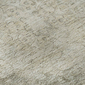 HomeRoots 9' X 12' Beige & Taupe Oriental Washable Area Rug - Stain Resistant, UV Protected, Kid & Pet Friendly 692321