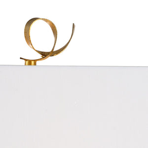 Chelsea House Ribbon Twirl Lamp Antique Gold Leaf Sculptural Table Lamp 34.5" H Warm Ambient Light Statement Decor 69233