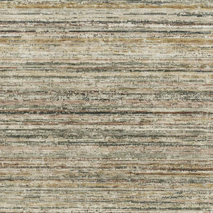 HomeRoots 9' X 12' Striped Area Rug in Beige, Gold & Brown – Washable, Stain Resistant, UV Protected & Durable! 692345