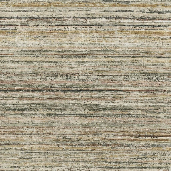 HomeRoots 9' X 12' Striped Area Rug in Beige, Gold & Brown – Washable, Stain Resistant, UV Protected & Durable! 692345