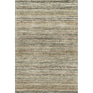HomeRoots 10' Striped Beige, Gold & Brown Washable Area Rug with UV Protection - Durable & Easy-Care Design 692346