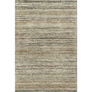 HomeRoots 10' Striped Beige, Gold & Brown Washable Area Rug with UV Protection - Durable & Easy-Care Design 692346
