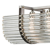 Crystal Rods 51'' Wide 6-Light Chandelier - Weathered Zinc 69235/6 Elk Lighting