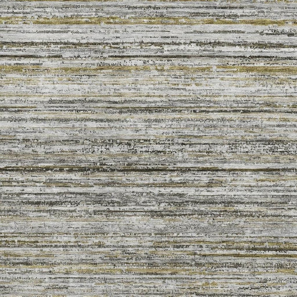 HomeRoots 8' Stylish Pewter Silver & Gray Striped Washable Area Rug – Durable, UV-Protected & Easy Care! 692362