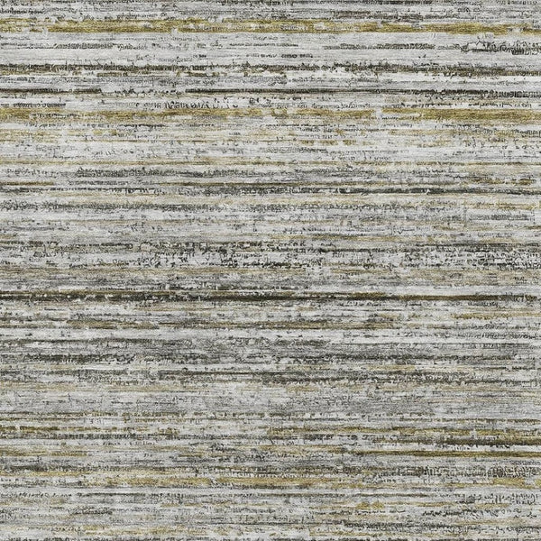HomeRoots 9' X 12' Pewter Silver & Gray Striped Washable Area Rug | Durable, UV Protected, Stylish Design 692363