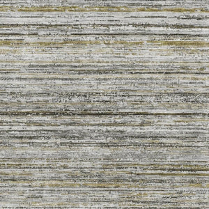 HomeRoots 10' Silver & Gray Striped Washable Area Rug - UV Protected, Stain Resistant, Durable for High-Traffic Areas 692364