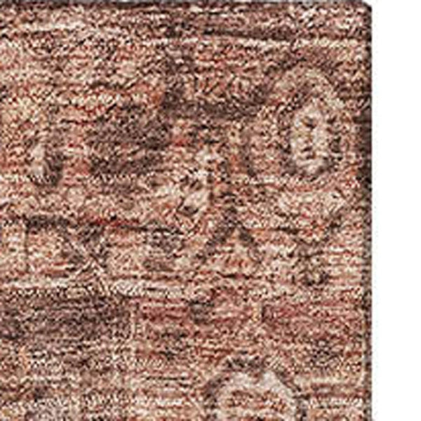 HomeRoots 10' X 14' Burgundy Ivory Gold Oriental Area Rug - Washable, UV-Protected, Stain-Resistant Durability 692388