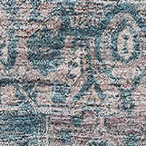 HomeRoots 9' X 12' Elegant Blue Gray Silver Oriental Washable Area Rug with UV Protection & Stain Resistance 692393