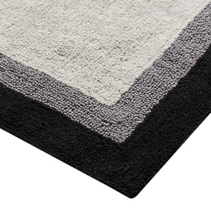 JLA Home Madison Park - Cotton Plush Tufted Bath Rug — Soft, Absorbent Spa-Like Comfort with Machine Washable, Non-Slip Backing Black MP72-1558
