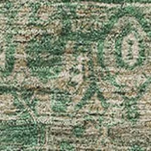 HomeRoots 5' X 8' Emerald Ivory Taupe Washable Oriental Area Rug – Durable, Stain-Resistant, UV Protected Charm 692408