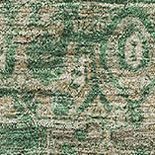 HomeRoots 5' X 8' Emerald Ivory Taupe Washable Oriental Area Rug – Durable, Stain-Resistant, UV Protected Charm 692408